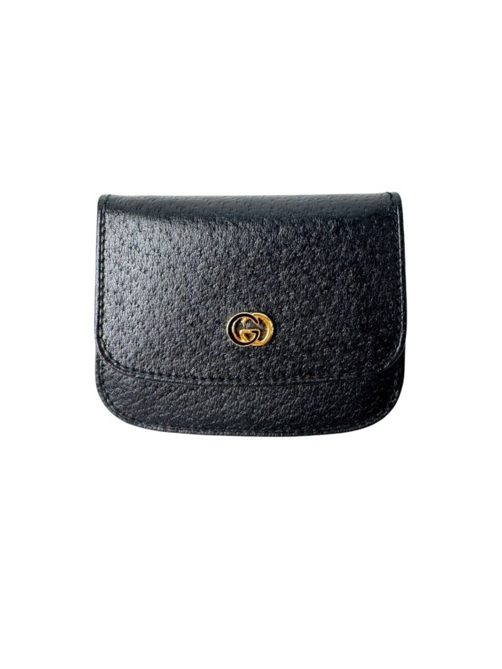 Gucci Vintage GG Marmont Coin Purse Black Leather